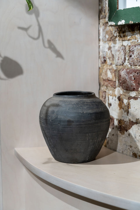 Old Dark Grey Pots