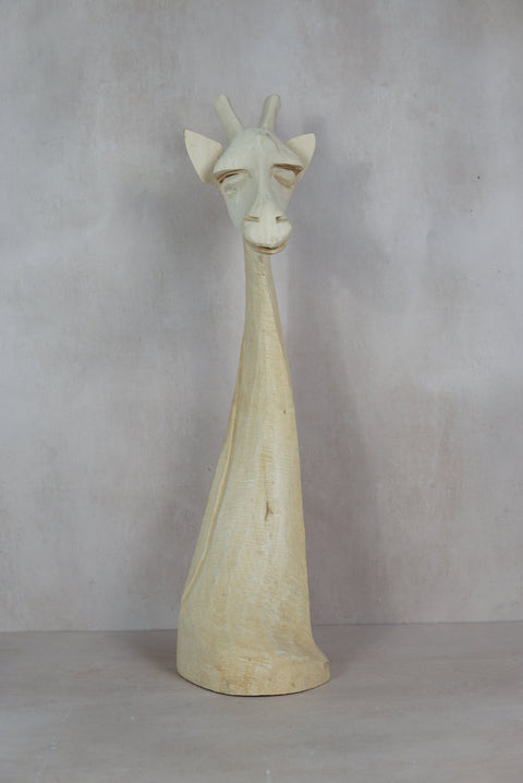 Swazi Giraffe-head sculptures - wood - 80.2