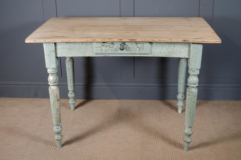 Pitch pine crackle glazed table