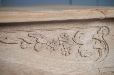 Pale Stripped French Oak Parquet Sideboard