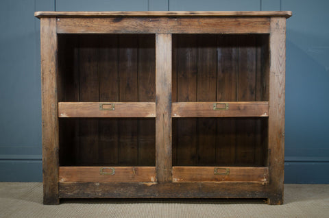 Antique Solid Pine Open Shelving Kitchen Unit
