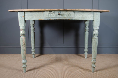 Pitch pine crackle glazed table