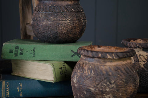 African smoke fired clay pot