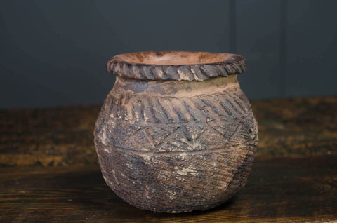 African smoke fired clay pot