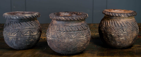African smoke fired clay pot