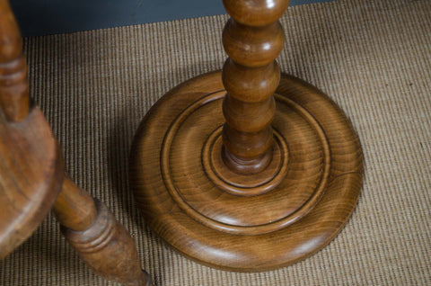 Vintage French Bobbin Turned Jardinière Stand / Side Table