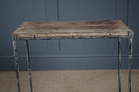 Pair of iron side tables