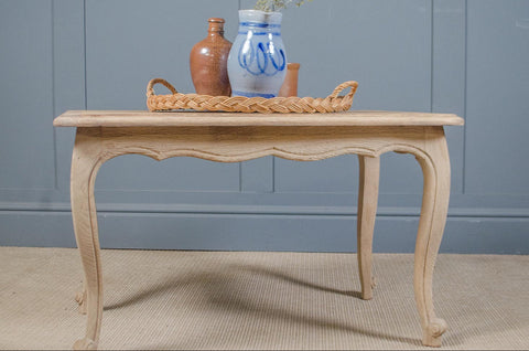 Stripped Oak Parquet Side Tables