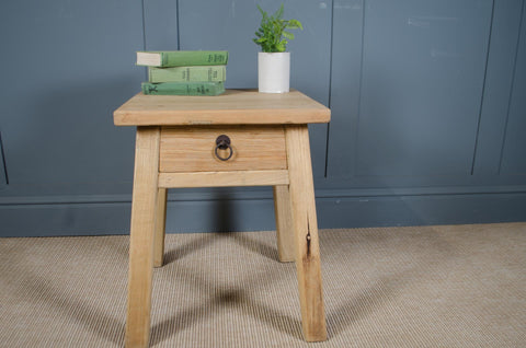 Pair of reclaimed wood side tables