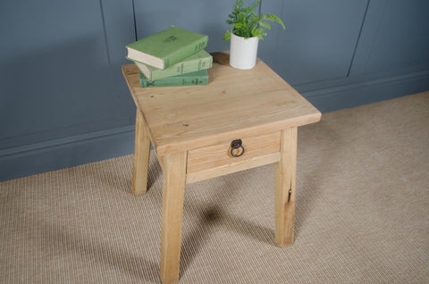 Pair of reclaimed wood side tables