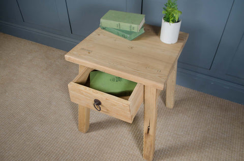 Pair of reclaimed wood side tables