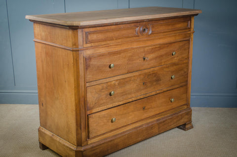 19th century French Ash Louis Philippe Chest of Drawers