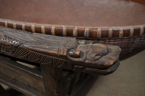 Antique Hand Woven Japanese Cradle Basket