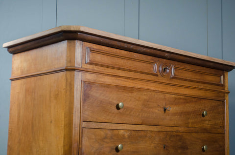 19th century French Ash Louis Philippe Chest of Drawers