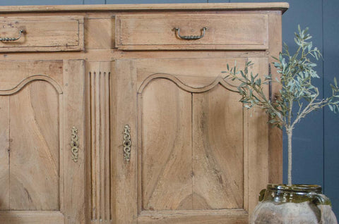Antique French Bleached Oak Sideboard