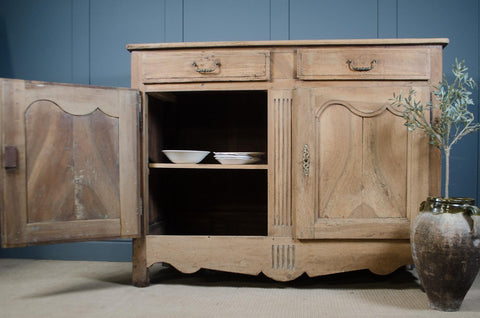 Antique French Bleached Oak Sideboard