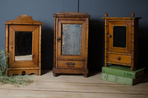 Antique french mini armoire cabinets