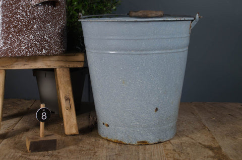 Vintage enamel buckets