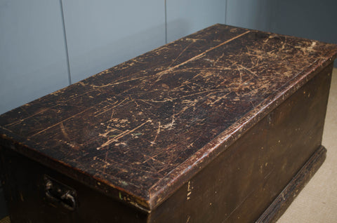 Original Painted Pine Storage Chest