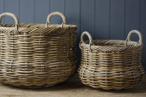 Pumpkin wicker baskets - 3 sizes