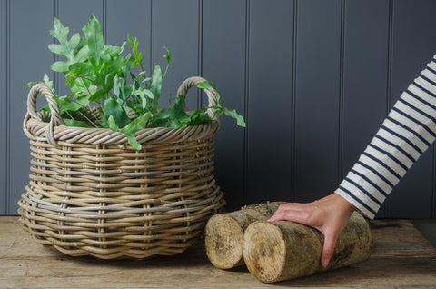 Pumpkin wicker baskets - 3 sizes