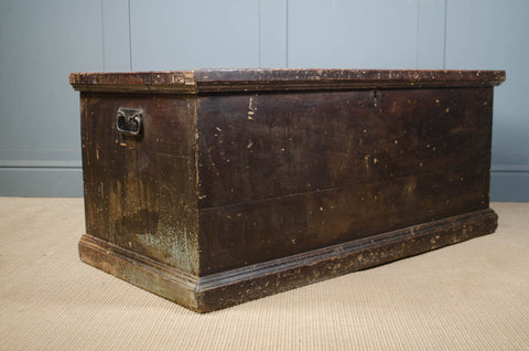 Original Painted Pine Storage Chest