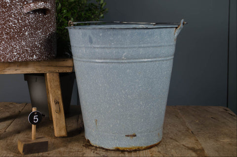 Vintage enamel buckets