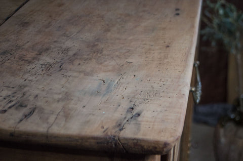 Antique French Bleached Oak Sideboard