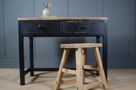 Edwardian ebonised desk