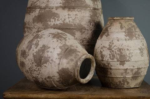 Faux stone clay pots
