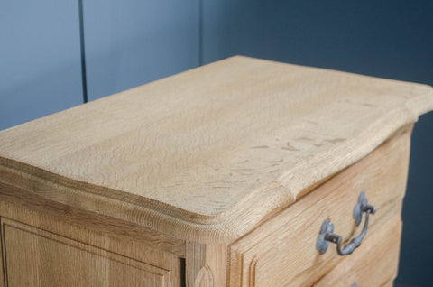 Pale Oak Tall Cupboard with Drawers