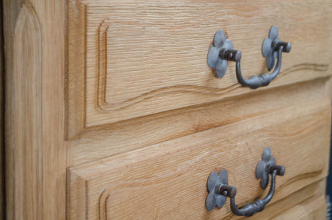 Pale Oak Tall Cupboard with Drawers