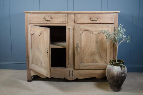 Antique French Bleached Oak Sideboard