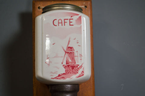 1930s French Wall Mounted Coffee Grinder