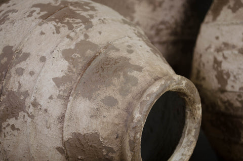 Faux stone clay pots