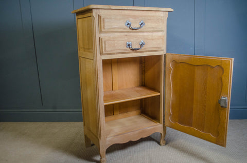Pale Oak Tall Cupboard with Drawers