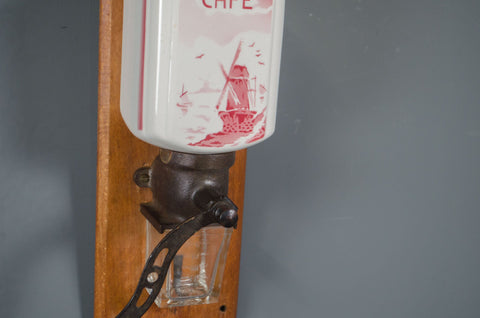 1930s French Wall Mounted Coffee Grinder