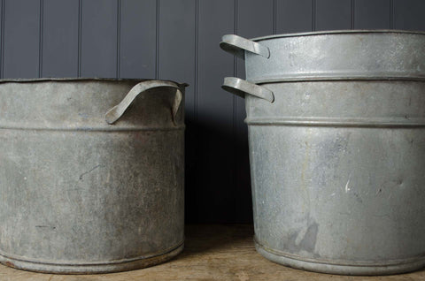 Large French zinc bucket