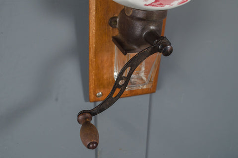 1930s French Wall Mounted Coffee Grinder