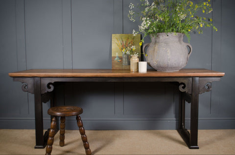 Large Chinese Ebonised Console table