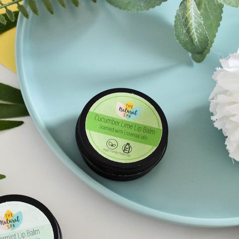 Cucumber Lime Natural Lip Balm | Vegan, Hydrating & Nourishing | Plastic-Free, Handmade Lip Care