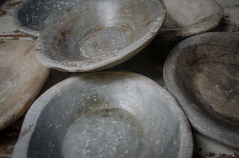 Antique Indian stone spice bowls