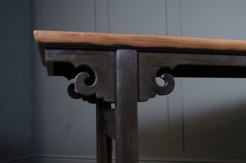 Large Chinese Ebonised Console table