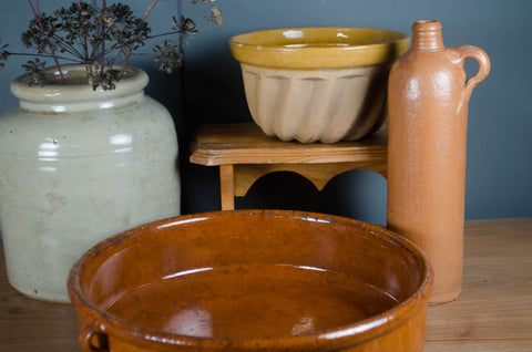 Ochre Glazed Jelly Mould