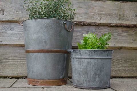 Large French zinc bucket