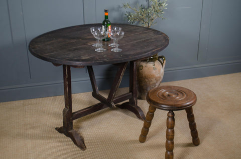 French vineyard wine table