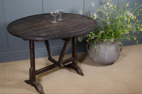 French vineyard wine table