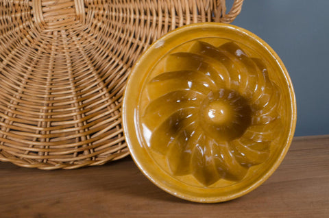 Ochre Glazed Jelly Mould