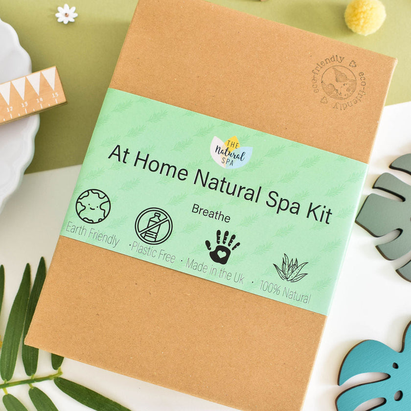Breathe At Home Spa Set | Eucalyptus, Rosemary & Peppermint Bath & Body Gift | Natural Self-Care Kit