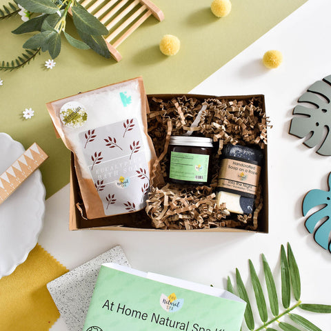 Breathe At Home Spa Set | Eucalyptus, Rosemary & Peppermint Bath & Body Gift | Natural Self-Care Kit | Vegan, Plastic-Free